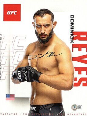 Dominick Reyes Signed UFC 8.5x11 Photo Beckett BAS COA Autograph